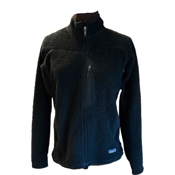 PATAGONIA Black Regulator R2 Zip Polartec Fleece Sweater Jacket size Medium - Picture 1 of 10